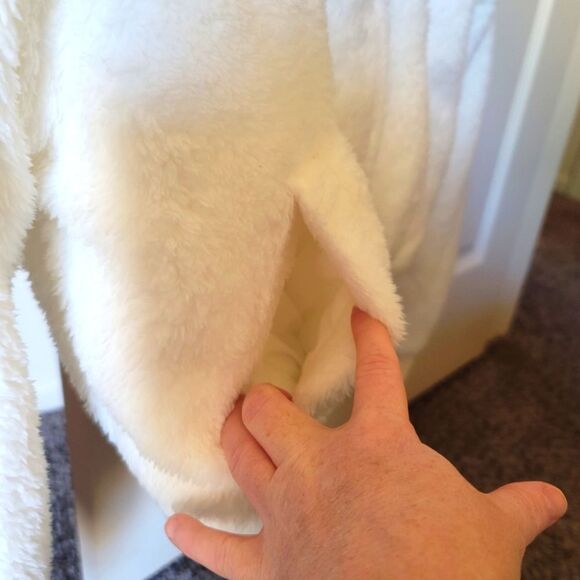 Aéropostale Coat White Sherpa Faux Fur Cropped Jacket Women’s - Size Small NWT - Picture 7 of 11